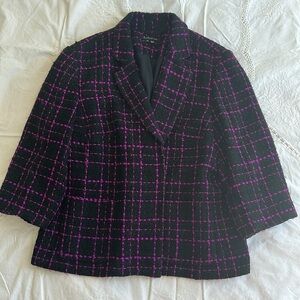 Magenta & Black Blazer Jacket